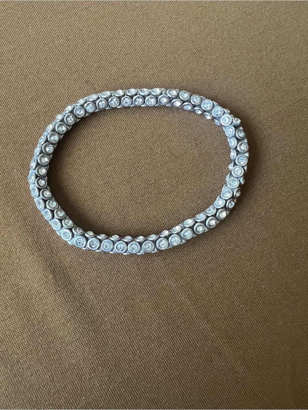 Silver Faux Crystal Stretch Bracelet - Premier Designs